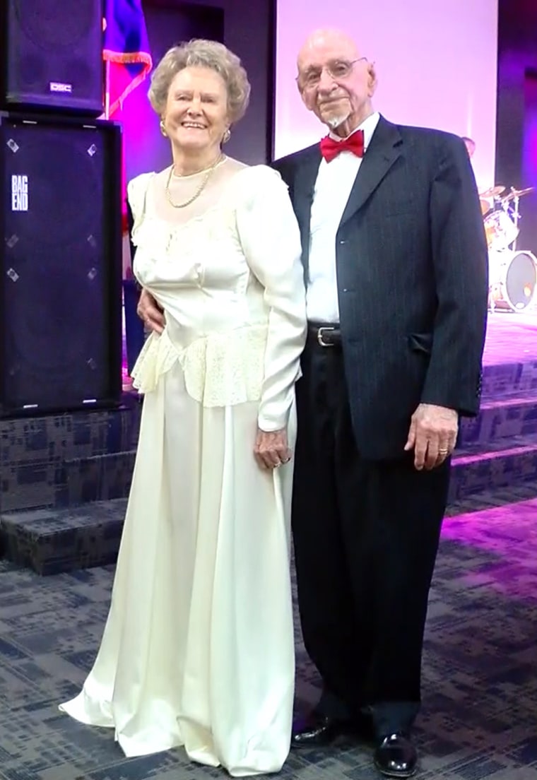 Ruthie McCoy wears her wedding dress on 65th anniversary with husband Tom