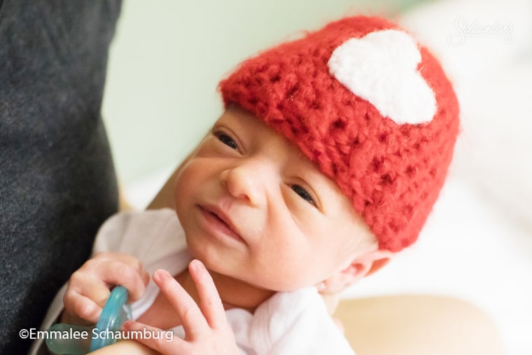 NICU babies dressed up for Valentines Day