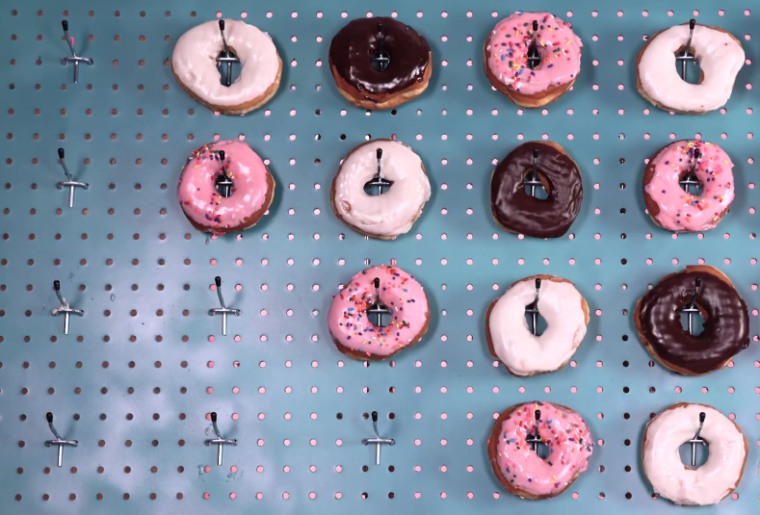 Hang the doughnuts on the doughnut wall