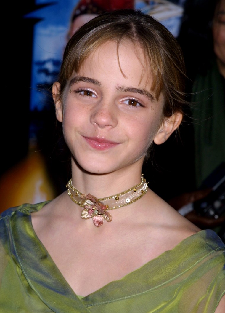 The films Emma Watson arriving to the premiere of Harry Potter and the Sorcerers Stone at the Ziegfeld Theatre in New York |City on November 11 2001.||Manhattan New York||Photo? Matt Baron/BEI