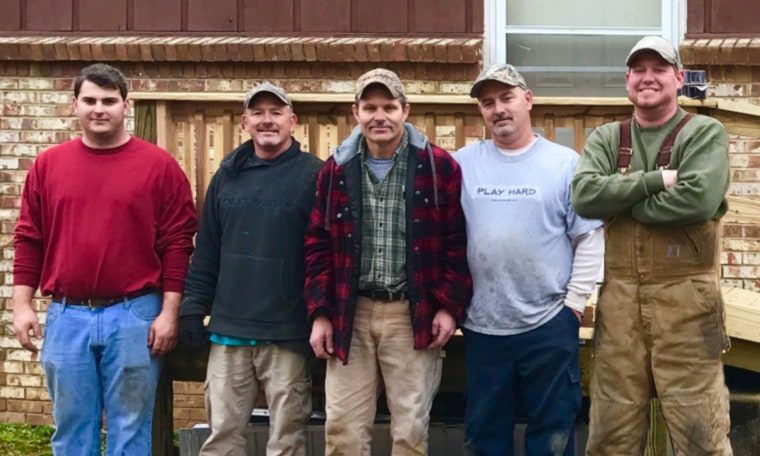 Thomas and friends pose in front of newly built ramp