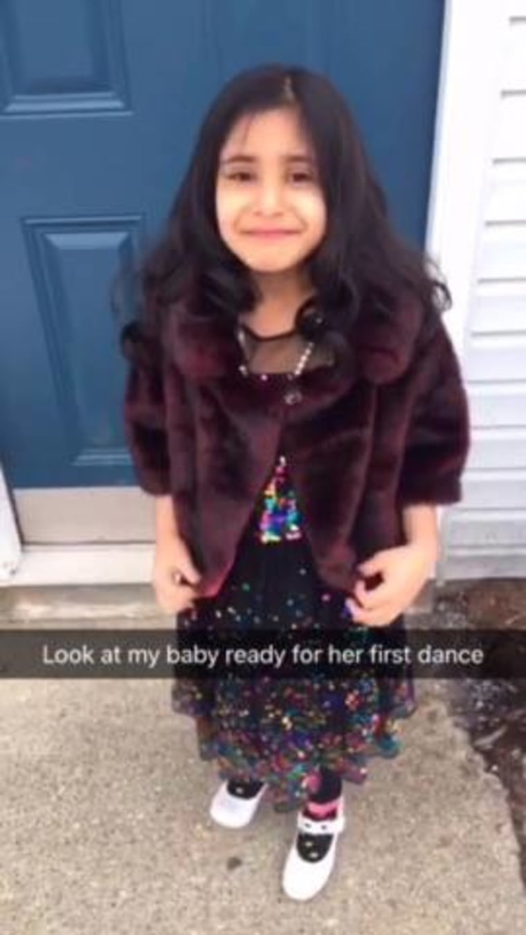 Mohammad Hasher takes his little sister to school's father-daughter dance.