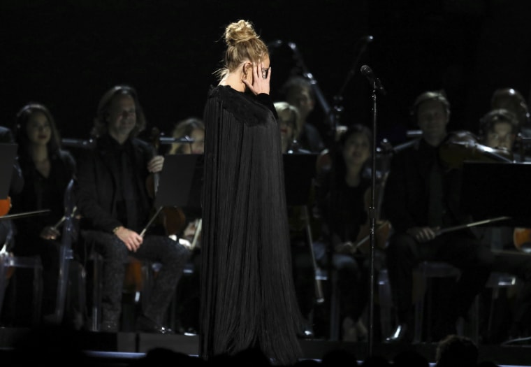 IMAGE: Adele at 2017 Grammys