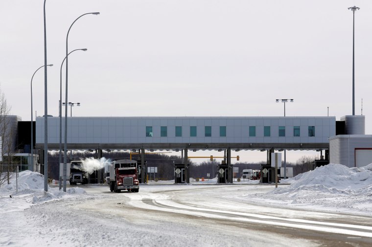 Image: The Canadian side of the Canada-U.S border crossing