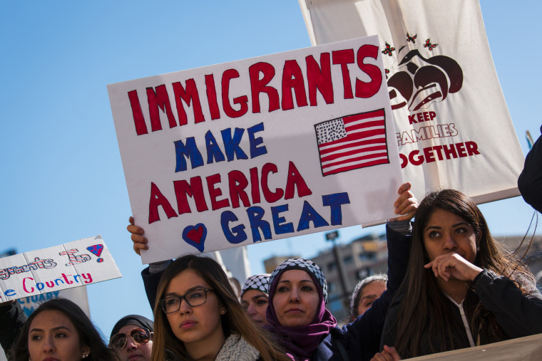 Image: Protestors March During Wisconsin's Day Without Latins, Immigrants, and Refugees
