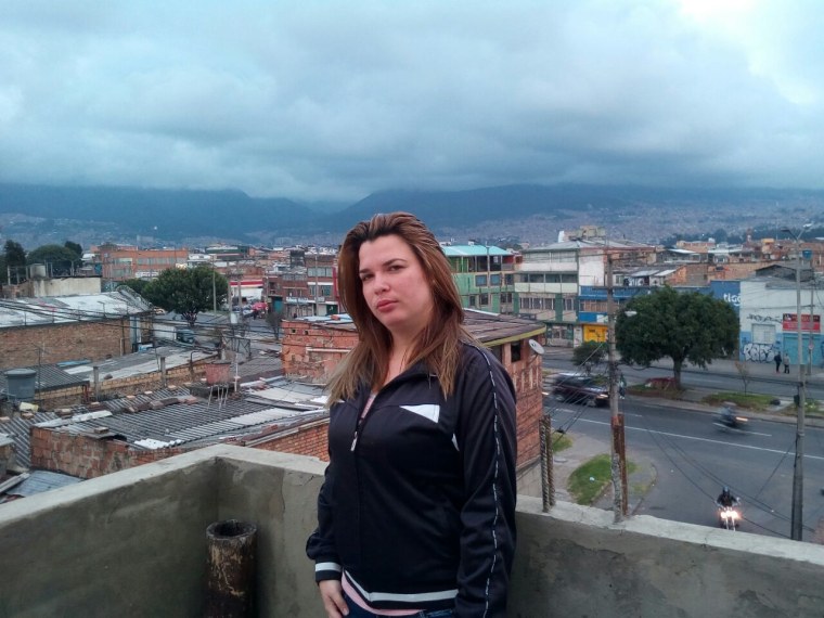 Yenniffer Santiesteban, a Cuban doctor, poses for a picture in Bogota, Colombia