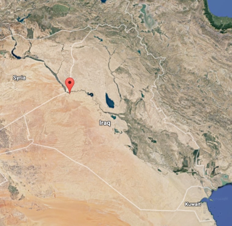 Image: A map showing the location of Qa'im, Iraq