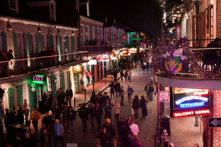 Image: Aerial view of Bourbon Street in New Orleans