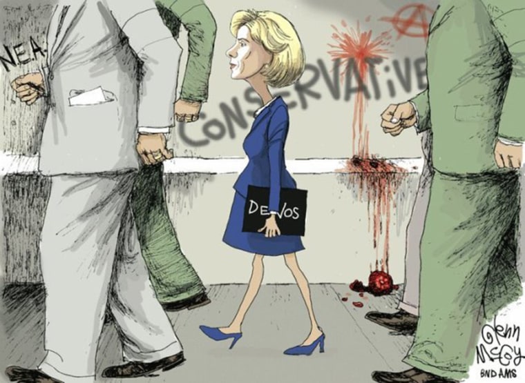 Political Cartoon Compares Betsy DeVos to Civil RIghts Icon Ruby