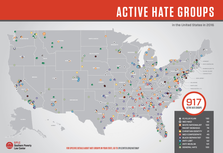 IMAGE: Chart of alleged hate groups