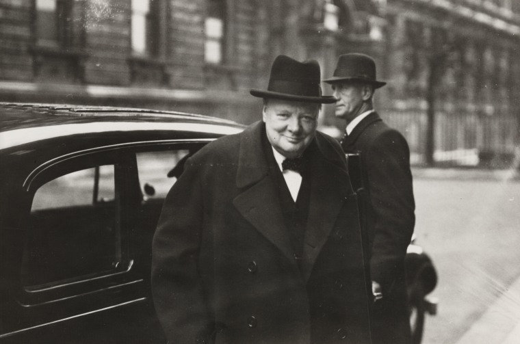 Image: Winston Churchill on his way to the House of Commons, February 1943.