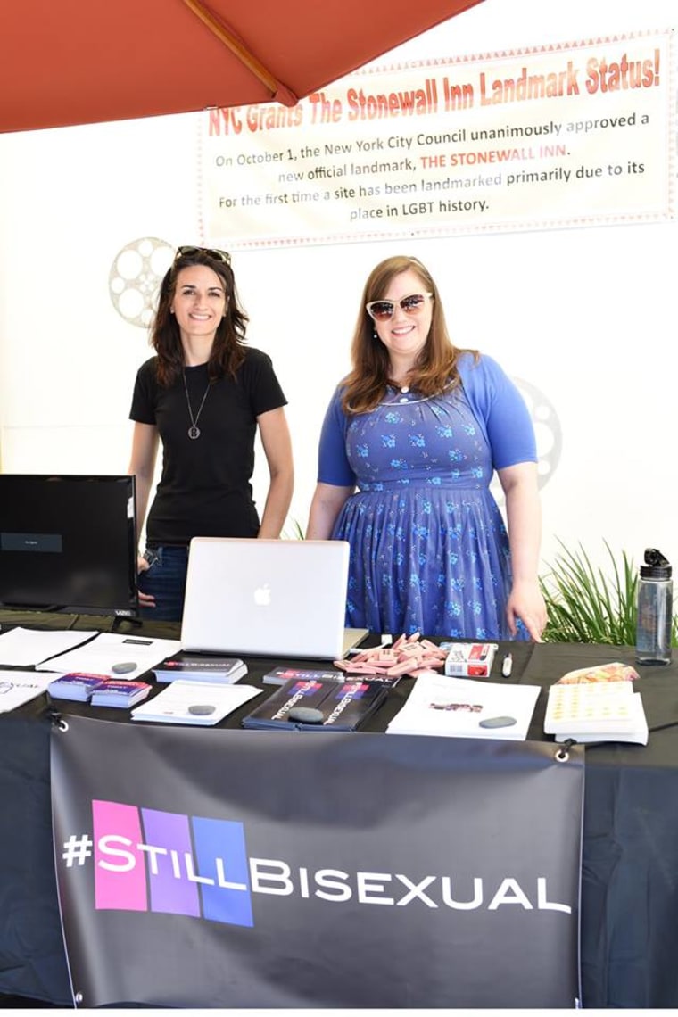 Bisexual activists Nicole Kristal (left) and Lianne Barnes (right)