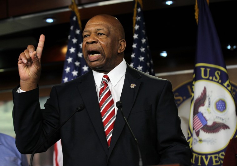 Image: Rep. Elijah Cummings (D-MD) speaks during a news conference July 20