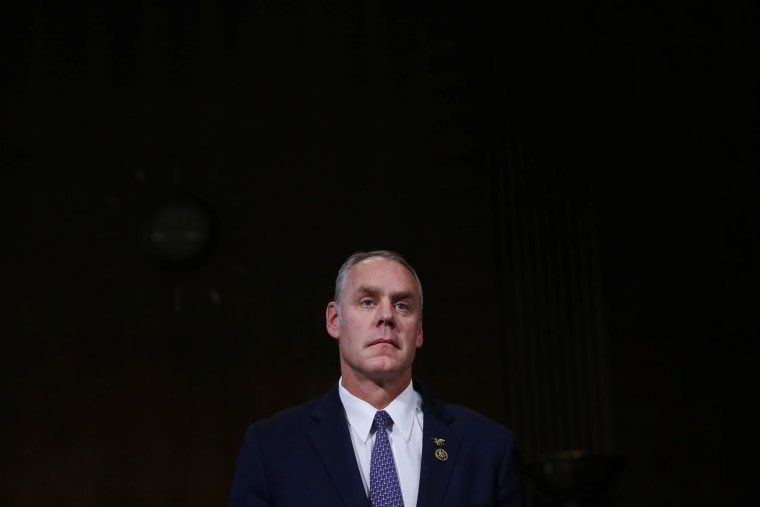 Image: U.S. Rep. Ryan Zinke testifies before a Senate Energy and Natural Resources Committee confirmation hearing on his nomination to be Interior Secretary at Capitol Hill in Washington
