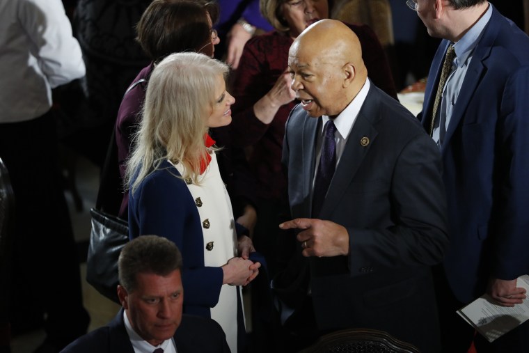 Image: Kellyanne Conway and Rep. Elijah Cummings