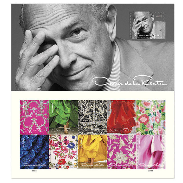 Oscar de la Renta USPS Forever stamp collection