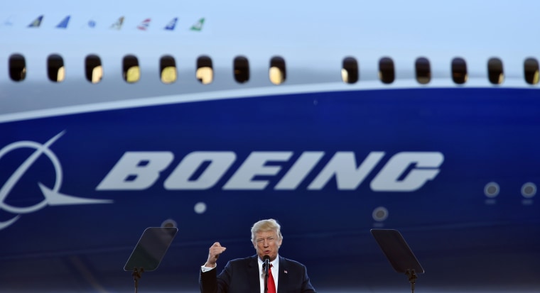 Image: Trump speaks at the Boeing plant in North Charleston