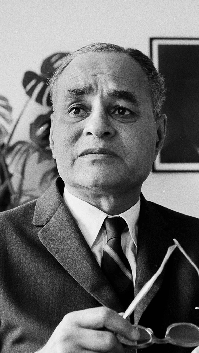 Image: Dr. Ralph J. Bunche is pictured during an interview in New York on June 6, 1963.