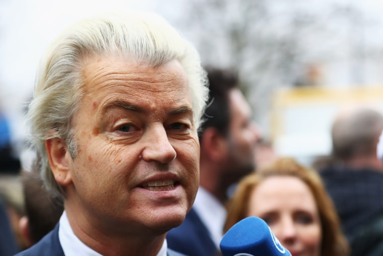 Image: PVV Candidate Geert Wilders Addresses The Crowds At Campaign Rally
