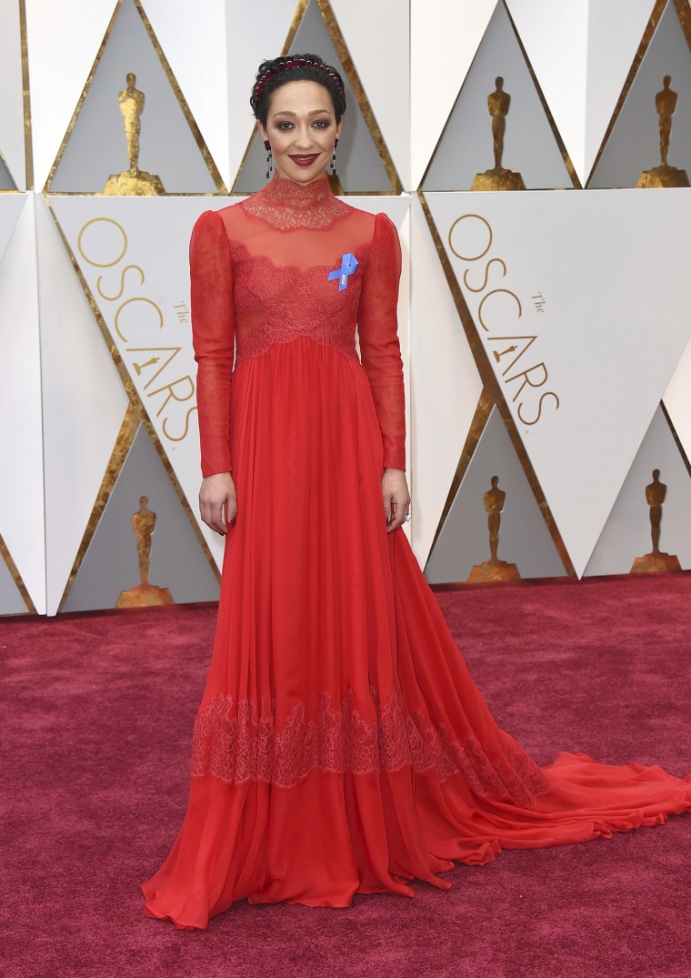 Ruth Negga on the Oscars red carpet