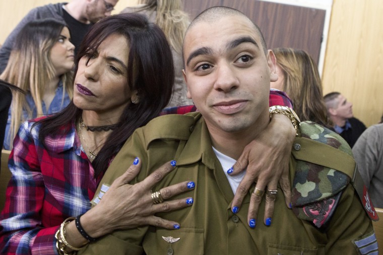 Image: Elor Azaria and his mother