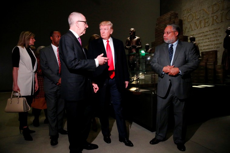 Image: Trump visits the National Museum of African American History and Culture in Washington