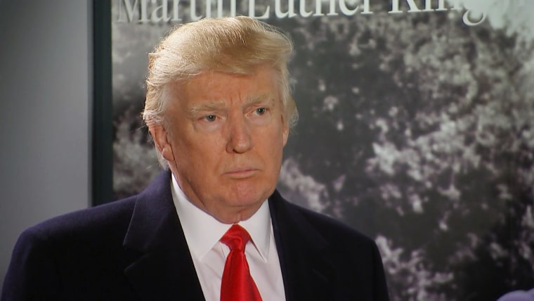 Image: Donald Trump is interviewed during his visit to the National Museum of African American History and Culture