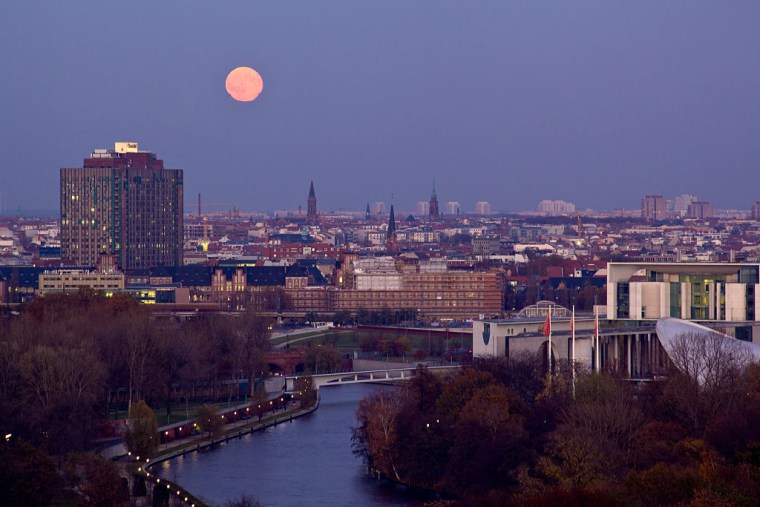 Berlin: view at the city at night