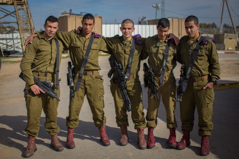 Image: Sgt. Salah Halil (center) with other Arab members of his IDF unit