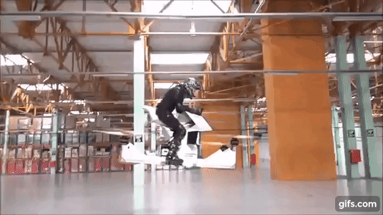 The hoverbike prototype, dubbed Scorpion-3, is capable of lifting itself and a driver into the air.