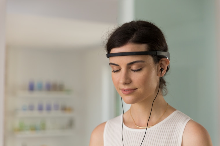 The Muse headband measures whether your brain is calm or active during meditation, offering up louder and stronger sounds to prompt you back to a calmer state.