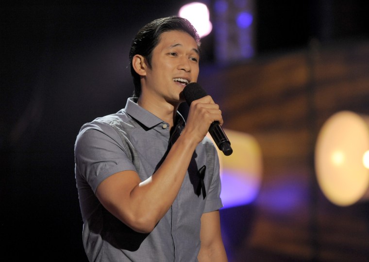Image: Harry Shum Jr. speaks on stage at the Do Something Awards at the Avalon on July 31, 2013, in Los Angeles.