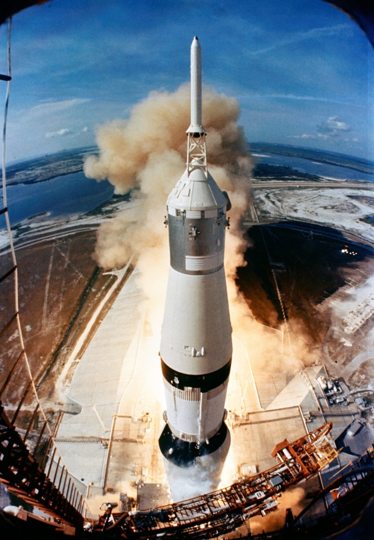 Image: Saturn V rocket launches on the Apollo 11 mission