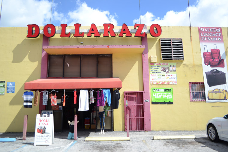 The "Dolarazo" store in Hialeah, Florida which sells clothing and other items popular with Latinos.