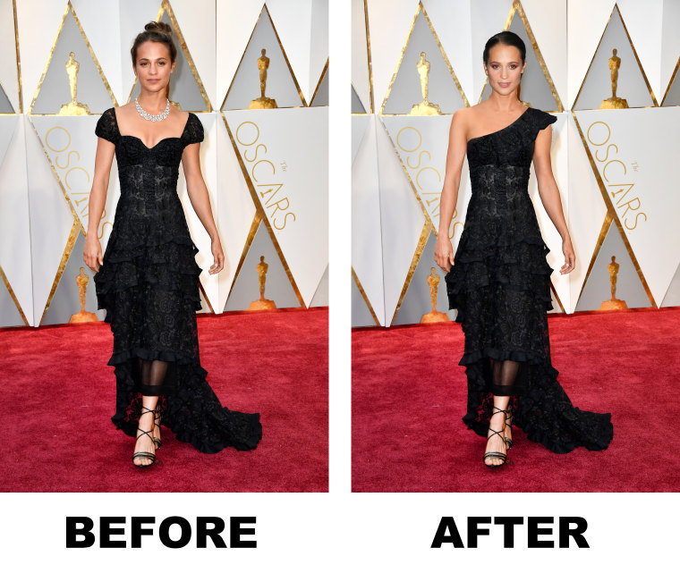Alicia Vikander in Louis Vuitton at the 2017 Oscars