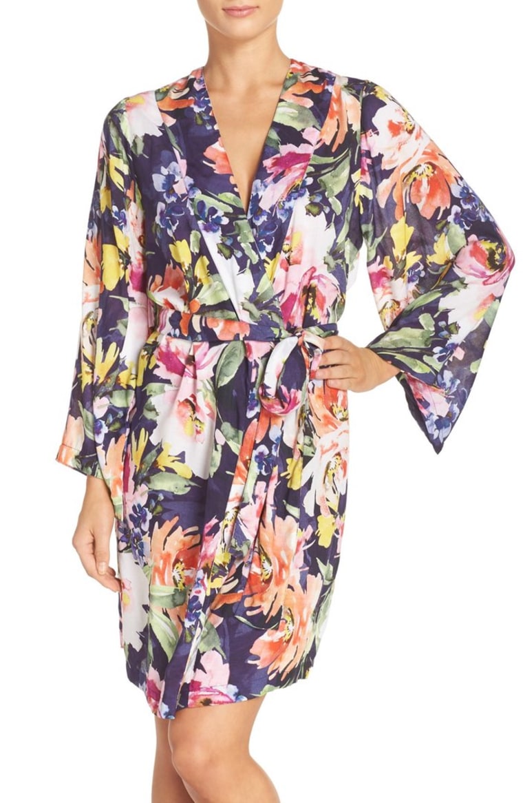 Floral Print Kimona Robe