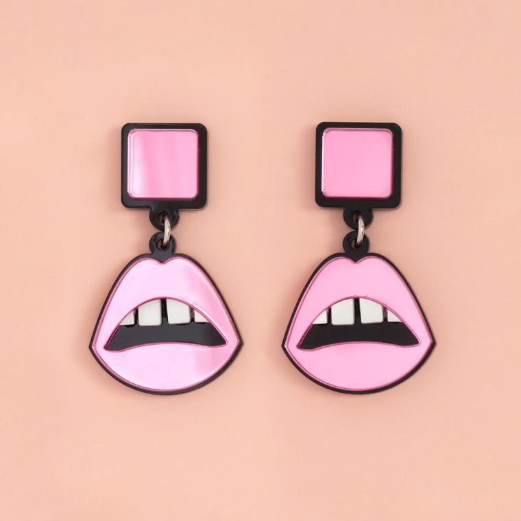 Pink Lips Earrings