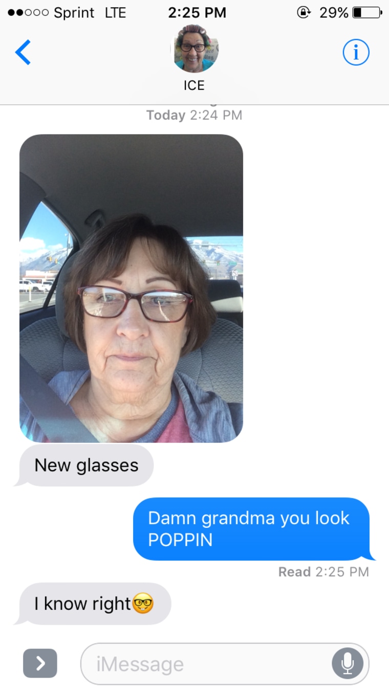 Adorable grandma sends her granddaughter daily pics