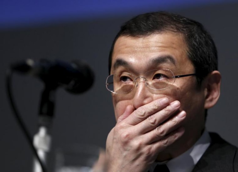 Takata Corp Chief Executive Shigehisa Takada attends news conference in Tokyo