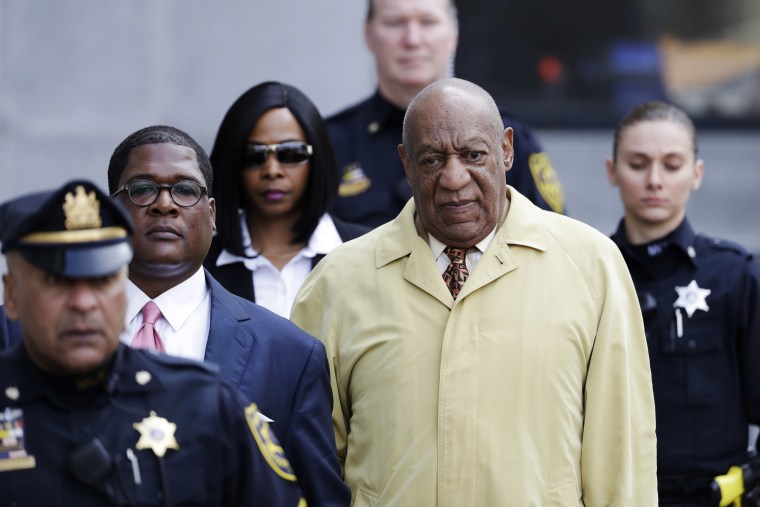 Image: Bill Cosby departs after a pretrial hearing in his sexual assault case
