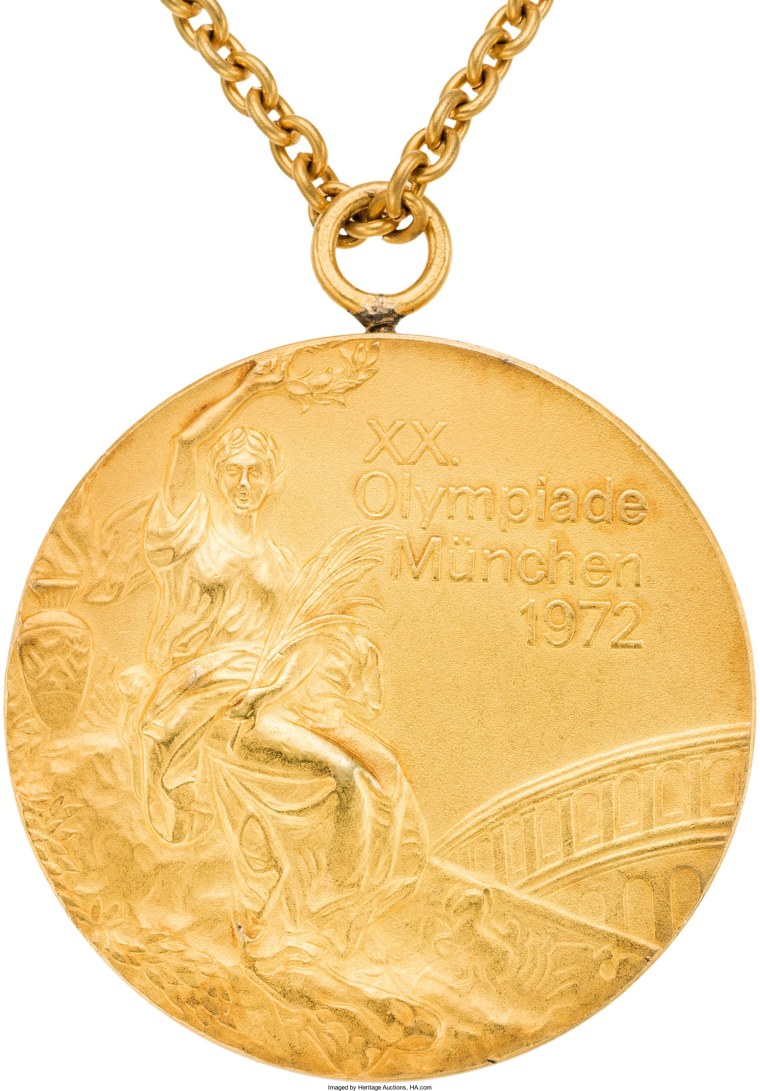 Image: 1972 Munich Olympics USSR Women's Gymnastics Team Gold Medal from The Olga Korbut Collection.