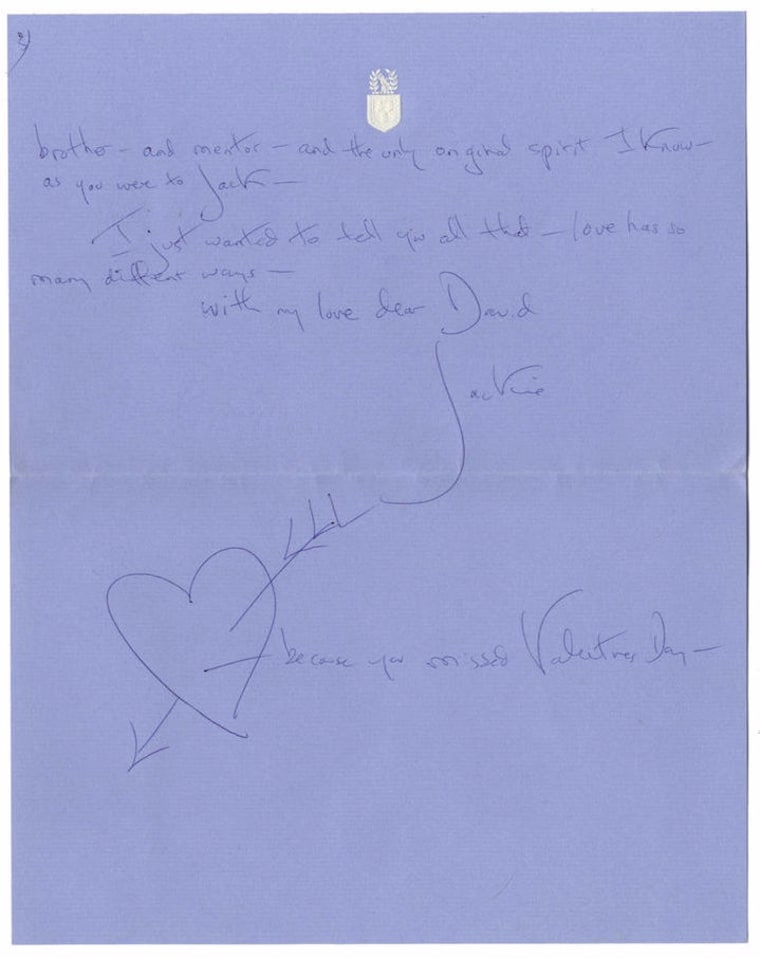 Image: Letters that Jackie O sent to David Ormsby Gore are being auctioned off after they were discovered in Wales at Gore's family home.
