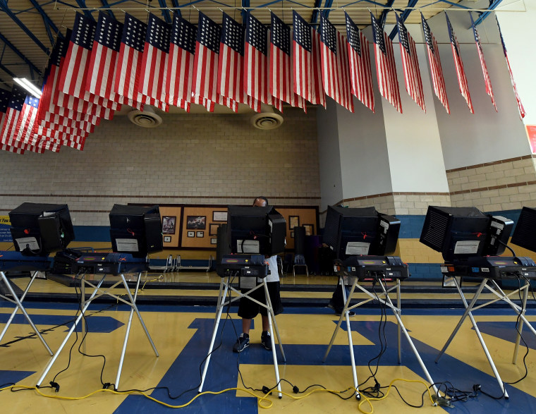 Nation Goes To The Polls In Contentious Presidential Election Between Hillary Clinton And Donald Trump