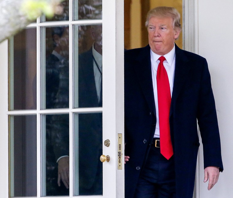 Image: U.S. President Donald J. Trump leaves the Oval Office to board Marine One at the White House in Washington, DC, March 3, 2017.