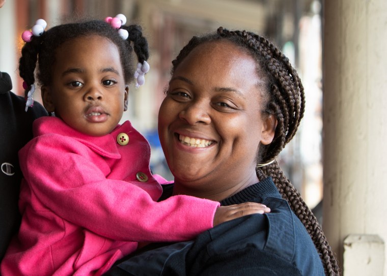 Image: Kameelah Davis-Spears with her daughter.