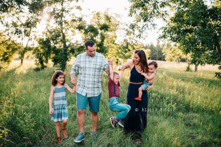 Erin Dietrich with husband Scott and children Brynn, 7, Landon, 4, and Blake, 2.