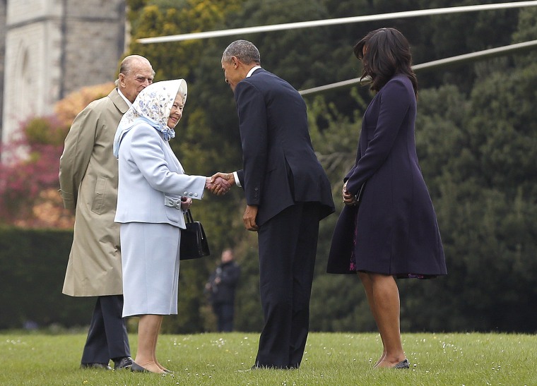 President Obama And The First Lady Lunch With The Queen and Prince Philip