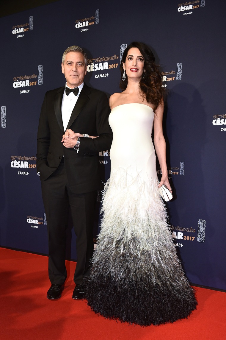 Amal Clooney's Red Velvet Gown