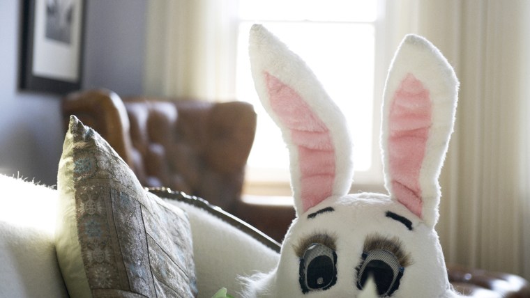 Easter Bunny Mask on Sofa