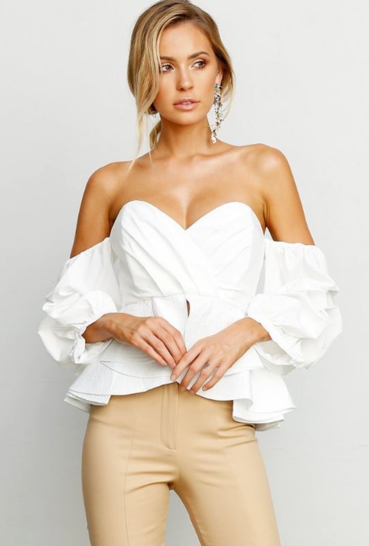 Off-the-shoulder Ivory Top